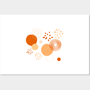 Orange Circle Variety Pattern Posters and Art